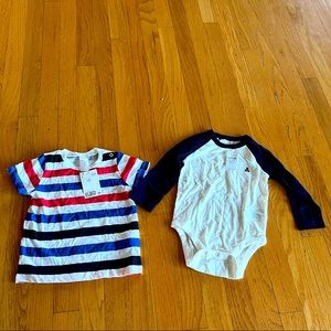 Gap and H&M 6-12 month bundle - long sleeve onesie and t-shirt